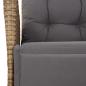 Preview: 9-tlg. Garten-Essgruppe mit Kissen Beigemischung Poly Rattan