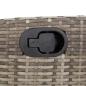 Preview: 7-tlg. Garten-Essgruppe mit Kissen Grau Poly Rattan