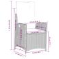 Preview: 4-tlg. Garten-Essgruppe mit Kissen Grau Poly Rattan
