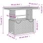 Preview: 4-tlg. Garten-Essgruppe mit Kissen Grau Poly Rattan