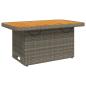 Preview: 4-tlg. Garten-Essgruppe mit Kissen Grau Poly Rattan