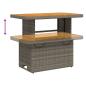 Preview: 4-tlg. Garten-Essgruppe mit Kissen Grau Poly Rattan