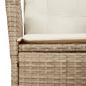 Preview: 7-tlg. Garten-Essgruppe mit Kissen Beige Poly Rattan