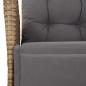 Preview: 5-tlg. Garten-Essgruppe mit Kissen Beige Poly Rattan