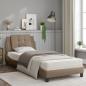 Preview: Bettgestell mit LED Cappuccino-Braun 80x200 cm Kunstleder
