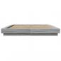 Preview: Bettgestell Grau Sonoma 150x200 cm Holzwerkstoff
