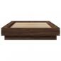 Preview: Bettgestell mit LED Braun Eichen-Optik 90x190 cm Holzwerkstoff