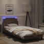 Preview: Bettgestell mit LED Braun 80x200 cm Kunstleder