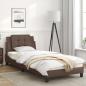 Preview: Bettgestell mit LED Braun 80x200 cm Kunstleder