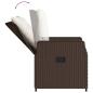 Preview: 3-tlg. Garten-Essgruppe mit Kissen Braun Poly Rattan