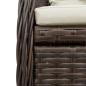 Preview: 3-tlg. Garten-Essgruppe mit Kissen Braun Poly Rattan