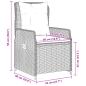 Preview: 3-tlg. Garten-Essgruppe mit Kissen Braun Poly Rattan