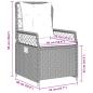 Preview: 7-tlg. Garten-Essgruppe mit Kissen Schwarz Poly Rattan