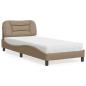 Preview: Bett mit Matratze Cappuccino-Braun 80x200 cm Kunstleder