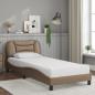 Preview: Bett mit Matratze Cappuccino-Braun 80x200 cm Kunstleder
