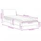 Preview: Bett mit Matratze Schwarz 80x200 cm Stoff