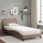 Preview: Bett mit Matratze Cappuccino-Braun 80x200 cm Kunstleder