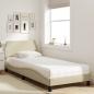 Preview: Bett mit Matratze Creme 90x200 cm Stoff