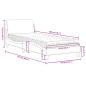 Preview: Bett mit Matratze Creme 90x200 cm Stoff