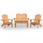 Preview: 4-tlg. Garten-Lounge-Set Adirondack Massivholz Akazie