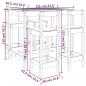 Preview: 5-tlg. Gartenbar-Set Massivholz Kiefer