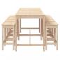 Preview: 9-tlg. Gartenbar-Set Massivholz Kiefer