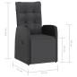 Preview: 11-tlg. Garten-Essgruppe mit Kissen Poly Rattan Schwarz