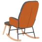 Preview: Schaukelsessel mit Hocker Hellgrau Stoff