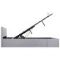 Preview: Stauraumbett Hydraulisch Hellgrau Stoff 140×200 cm 