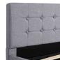 Preview: Stauraumbett Hydraulisch Hellgrau Stoff 140×200 cm 
