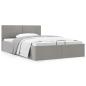 Preview: Stauraumbett Hydraulisch Hellgrau Stoff 140×200 cm 