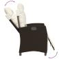 Preview: ARDEBO.de - 5-tlg. Garten-Essgruppe mit Kissen Braun Poly Rattan