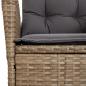 Preview: 9-tlg. Garten-Essgruppe mit Kissen Beigemischung Poly Rattan