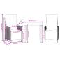 Preview: 3-tlg. Garten-Essgruppe mit Kissen Braun Poly Rattan