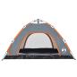 Preview: Campingzelt 4 Personen Grau und Orange Quick Release