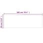 Preview: Magnettafel Wandmontage Schwarz 100x30 cm Hartglas