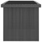 Preview: 11-tlg. Garten-Essgruppe mit Kissen Poly Rattan Schwarz