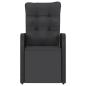 Preview: 11-tlg. Garten-Essgruppe mit Kissen Poly Rattan Schwarz