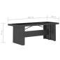 Preview: 11-tlg. Garten-Essgruppe mit Kissen Poly Rattan Schwarz