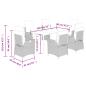Preview: 7-tlg. Garten-Essgruppe mit Kissen Braun Poly Rattan
