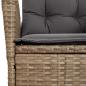 Preview: 9-tlg. Garten-Essgruppe mit Kissen Beige Poly Rattan