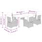 Preview: 7-tlg. Garten-Essgruppe mit Kissen Beige Poly Rattan