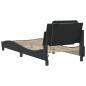 Preview: Bettgestell mit LED Schwarz 80x200 cm Kunstleder