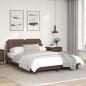 Preview: Bettgestell mit LED Braun 140x190 cm Kunstleder