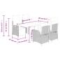 Preview: 5-tlg. Garten-Essgruppe mit Kissen Beige Poly Rattan
