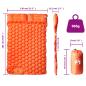 Preview: Doppel-Isomatte mit Kissen Selbstaufblasend Orange