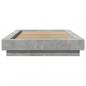 Preview: Bettgestell Betongrau 100x200 cm Holzwerkstoff