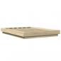 Preview: Bettgestell mit LED Sonoma-Eiche 135x190 cm Holzwerkstoff