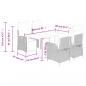 Preview: 5-tlg. Garten-Essgruppe mit Kissen Grau Poly Rattan