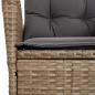 Preview: 9-tlg. Garten-Essgruppe mit Kissen Beige Poly Rattan